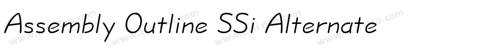 Assembly Outline SSi Alternate字体转换